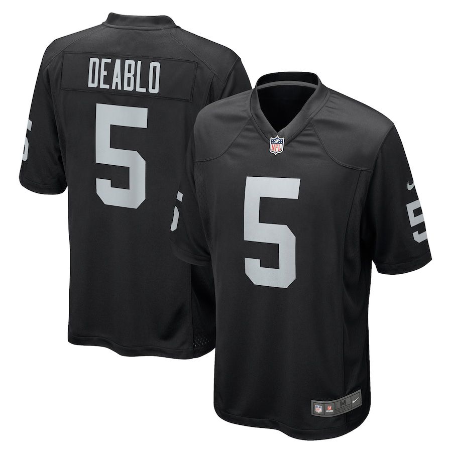 Men Oakland Raiders #5 Divine Deablo Nike Black Player Game NFL Jersey